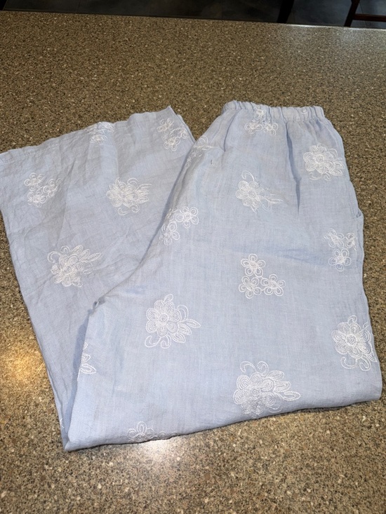 Terzo Millennio Pants - Terzo Millennio Light Blue Pure Linen Pants